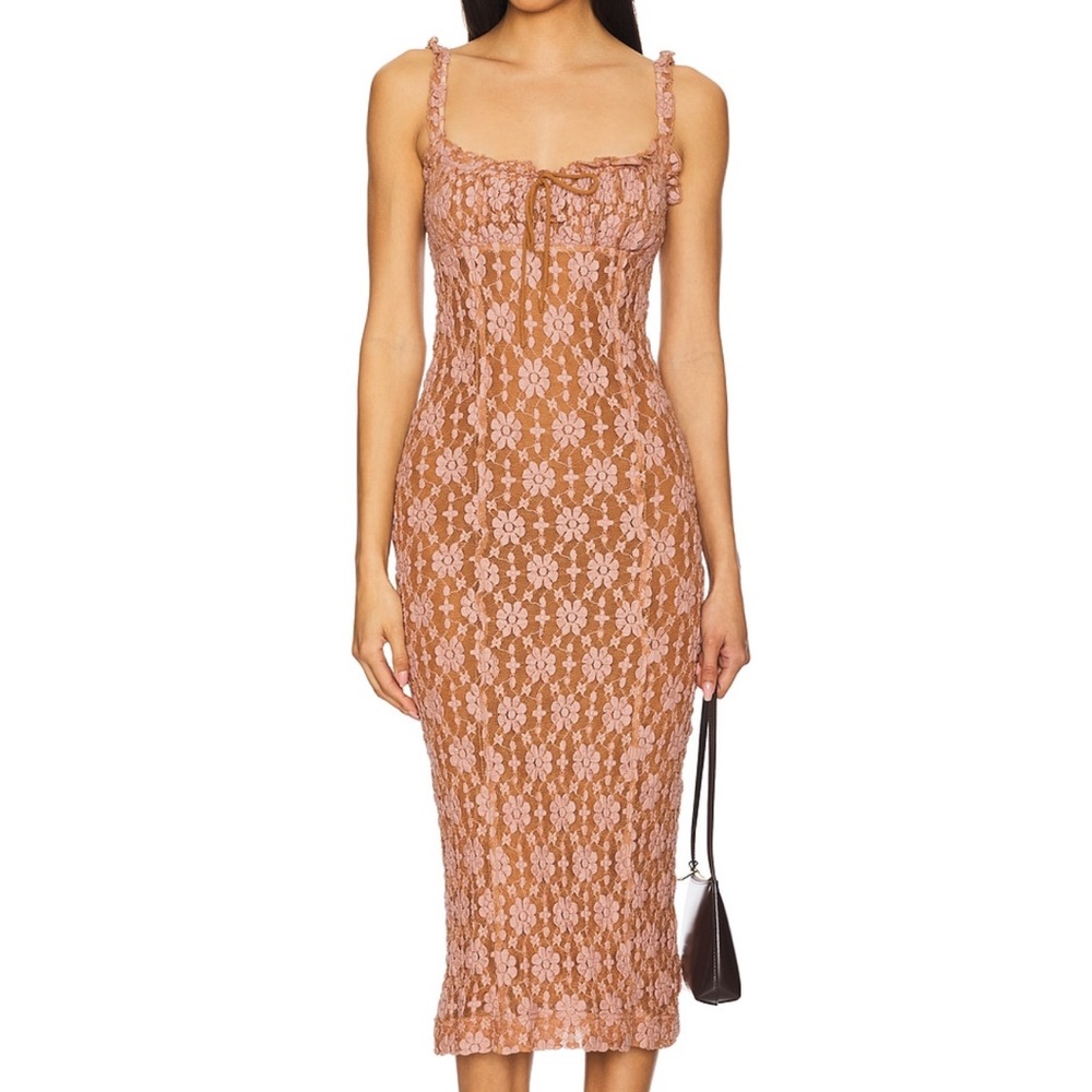 Free People Midi Lucinda Lace Dress